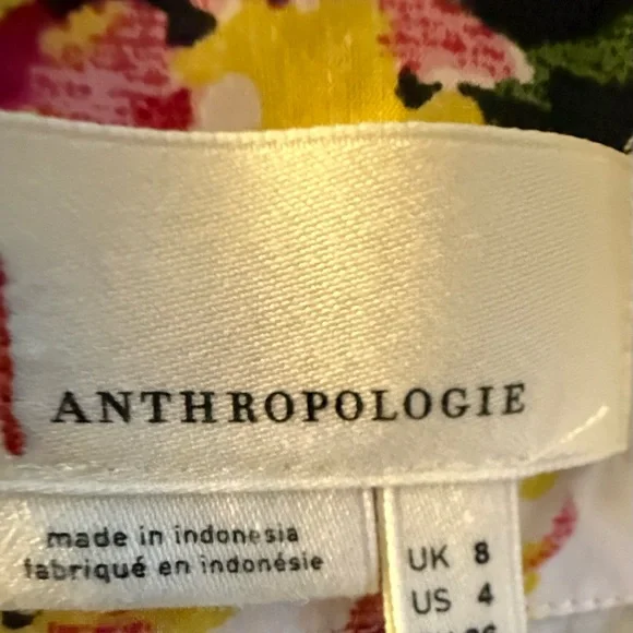 Anthropologie Floral Dress - Red, Yellow, Black, White - Picture 3 of 4
